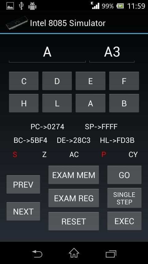Intel 8085 Simulator скриншот 5