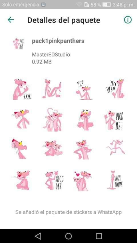 New Stickers Pink Panther WhatsApp-WAStickerApps screenshot 5