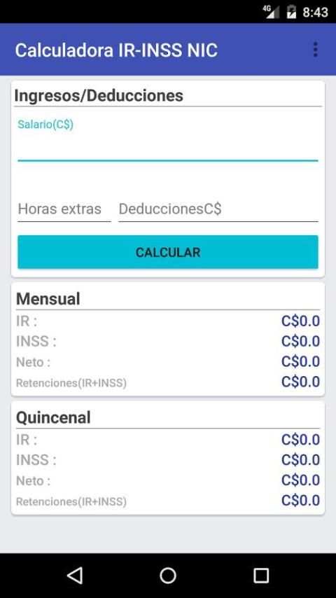 Calculadora IR-INSS NIC скриншот 3