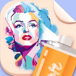 Spray Paint Art : Celebrity Painting Stencil Art