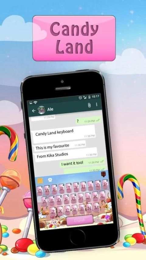 Candy iKeyboard Theme 5 تصوير الشاشة