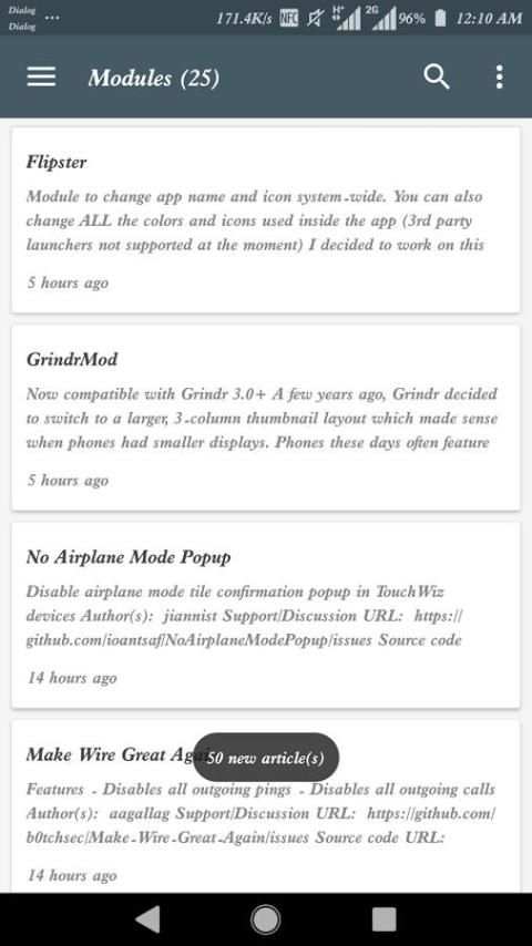 Latest Xposed Modules Explore 1 تصوير الشاشة