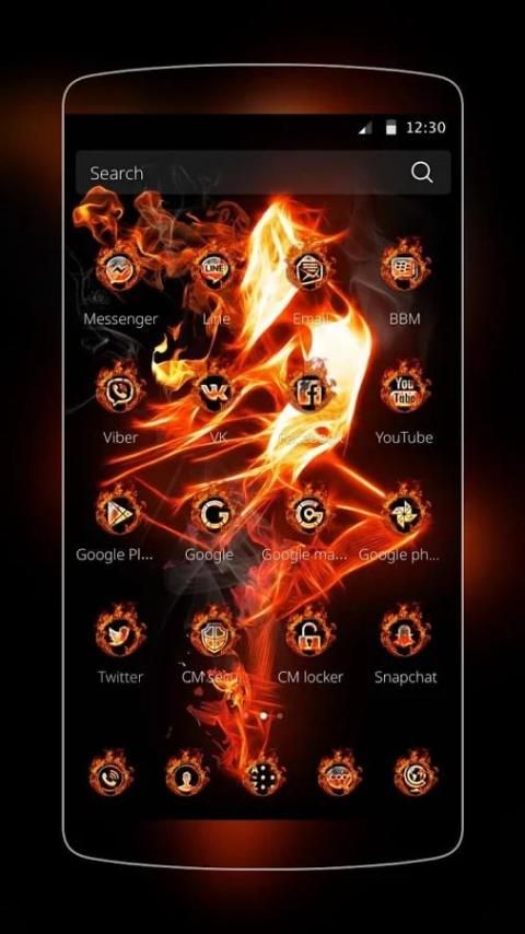 Fire Dance девушка Theme скриншот 3