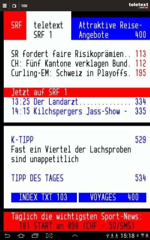 TELETEXT (mobile Website) screenshot 5
