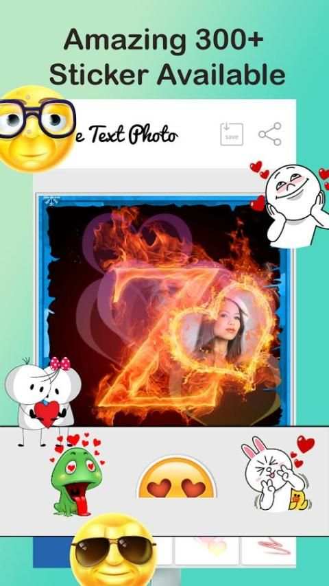 Fire Text Photo Frame скриншот 3