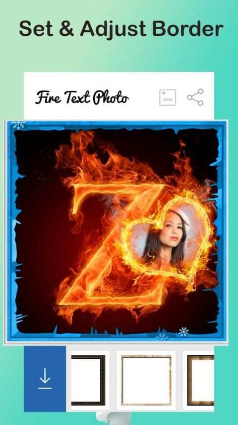 Fire Text Photo Frame screenshot 5