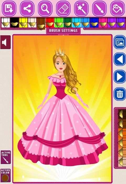 Princess Coloring Book 3 स्क्रीनशॉट 4