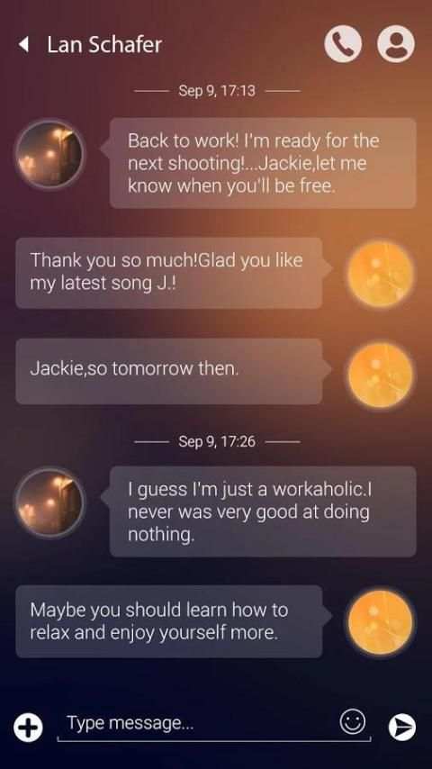 (FREE) GO SMS PRO RANDY THEME screenshot 4