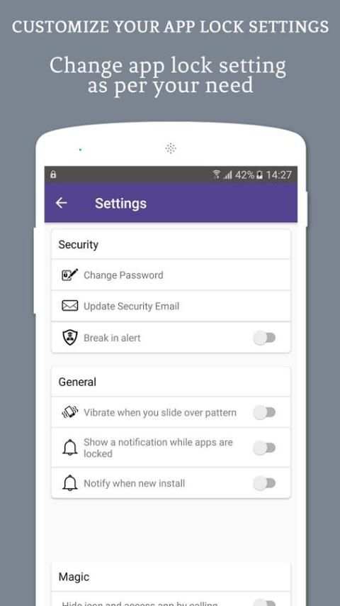 AppLock : app lock for android स्क्रीनशॉट 5