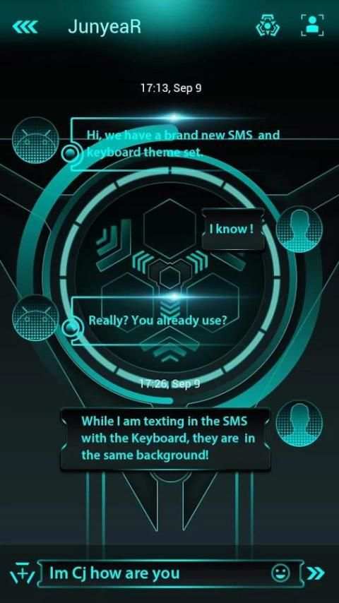 (FREE) GO SMS HALO THEME скриншот 3