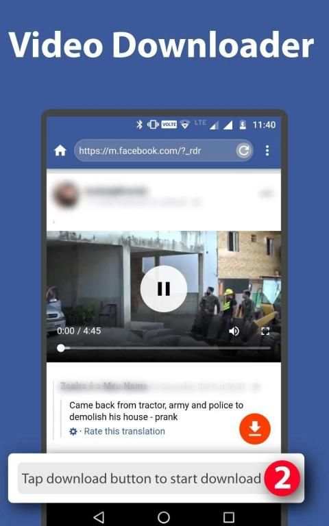 Video Downloader For Facebook स्क्रीनशॉट 2