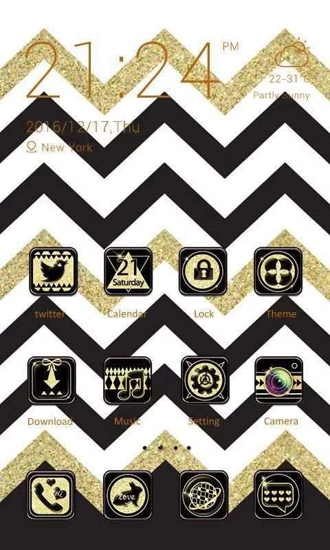 Glittergold - ZERO Launcher 3 تصوير الشاشة