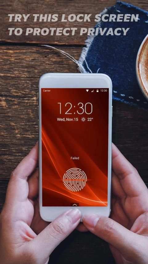 Fingerprint lock screen for prank--Touch ID screenshot 2