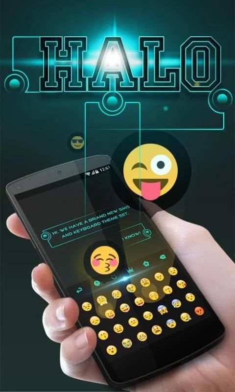 Halo GO Keyboard Theme & Emoji screenshot 5