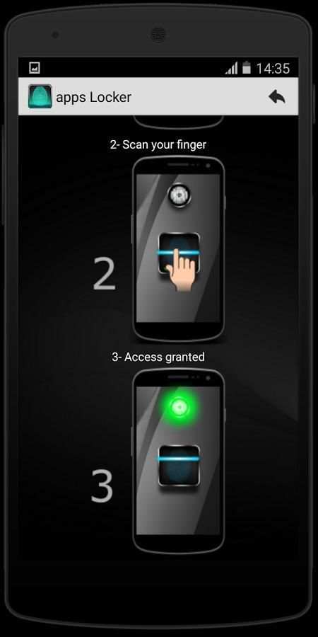 Fingerprint app Lock Simulator 1 تصوير الشاشة