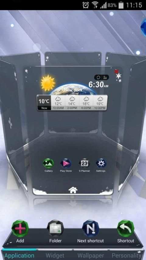 Next Ice World 3D Theme स्क्रीनशॉट 2