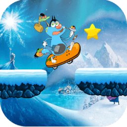 oggy santa snowboard icon