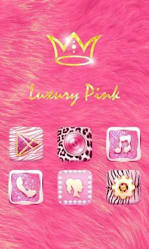 (FREE) Luxury Pink GO Theme 5 تصوير الشاشة