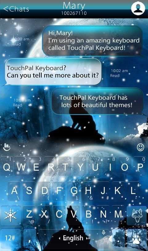 Howling Night Keyboard Theme 7 تصوير الشاشة