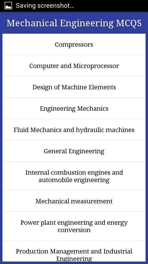 Mechanical Engineering MCQS स्क्रीनशॉट 2