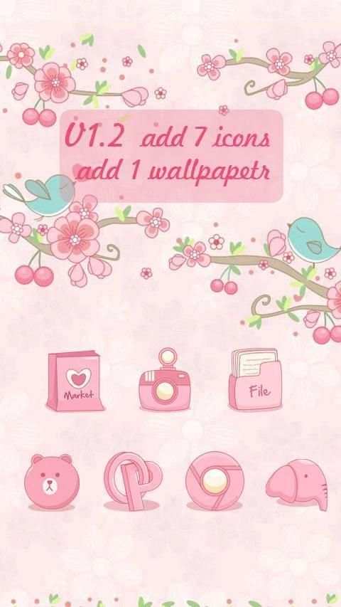 Love Petal GO Launcher Theme 1 تصوير الشاشة