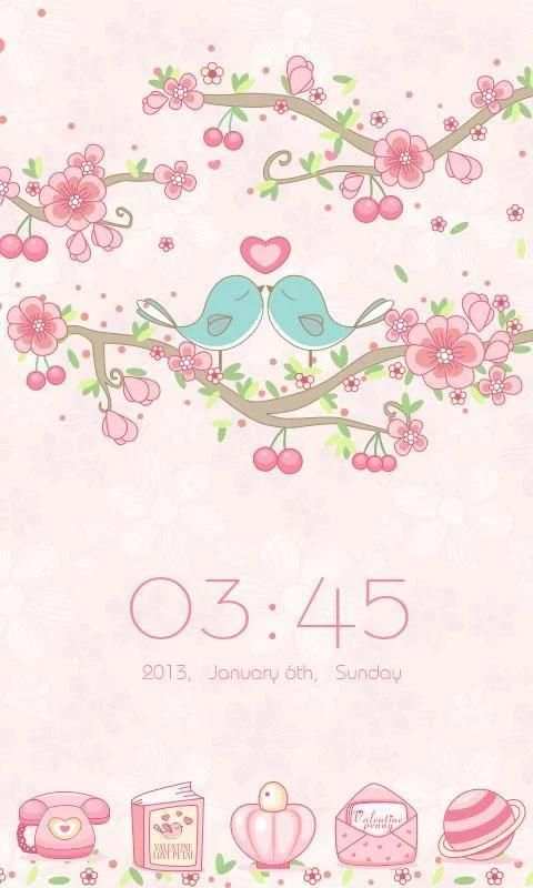 Love Petal GO Launcher Theme 6 تصوير الشاشة