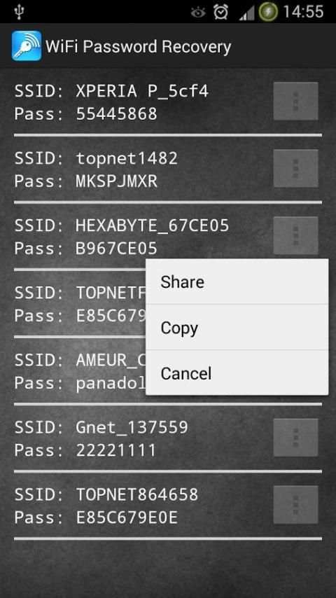 Wifi Password Recovery (ROOT) screenshot 3