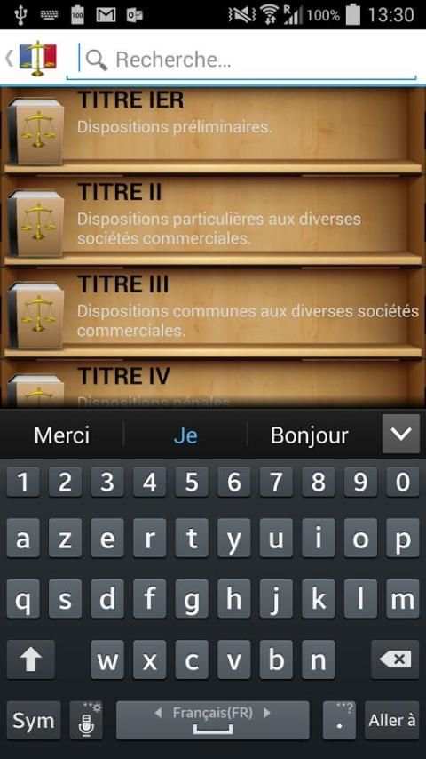 Code de commerce screenshot 3