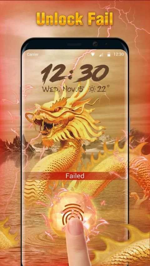 Loong fingerprint lock screen for prank screenshot 1