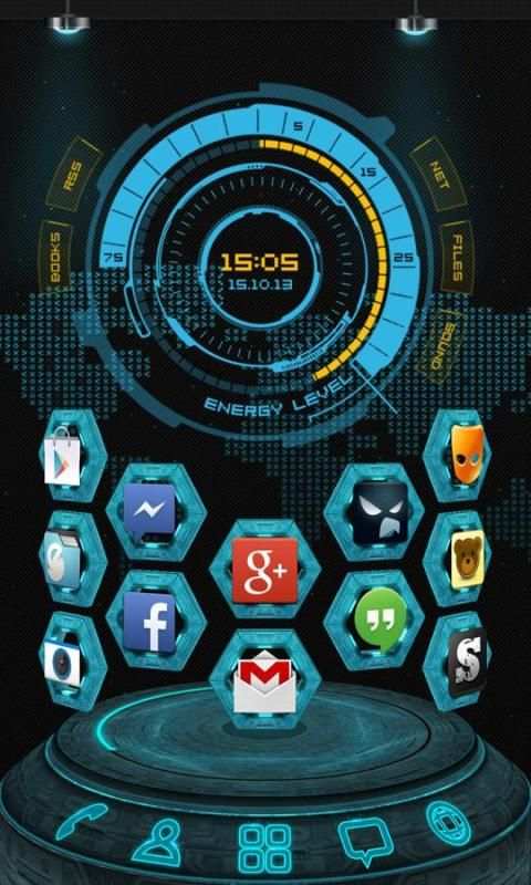 Next Launcher Blue Themes screenshot 5