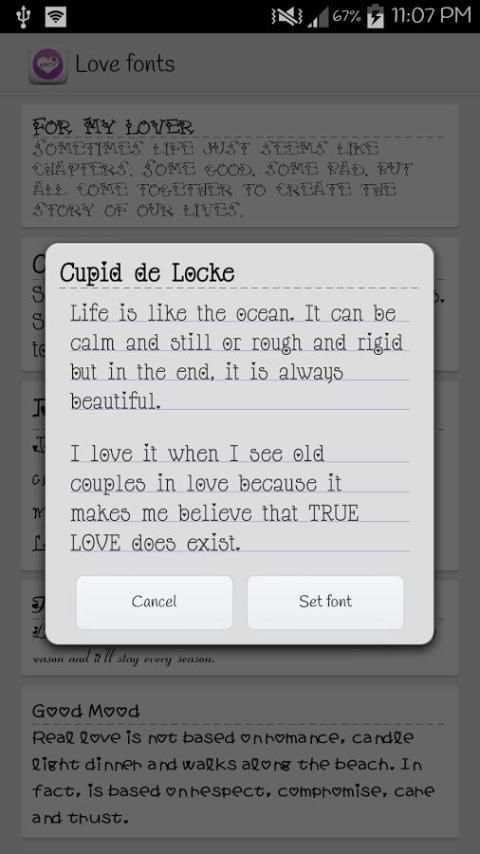 Love Fonts for FlipFont screenshot 3