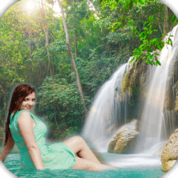 Cut Paste Waterfall Background आइकन