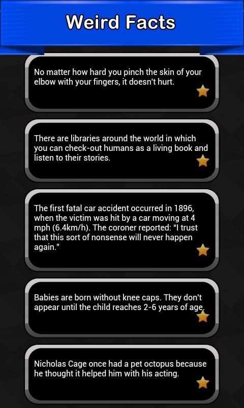 Weird Facts screenshot 2