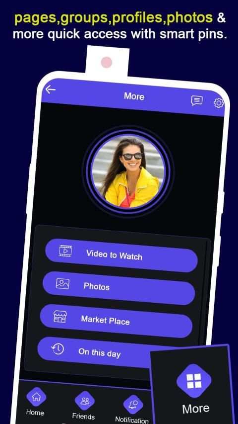 Swipe Faster for Facebook & Messenger 2020 स्क्रीनशॉट 2