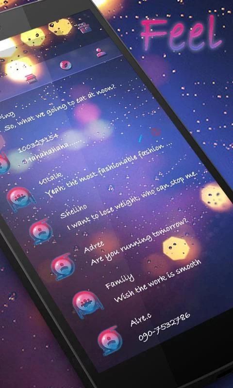 (FREE) GO SMS FEEL THEME скриншот 5