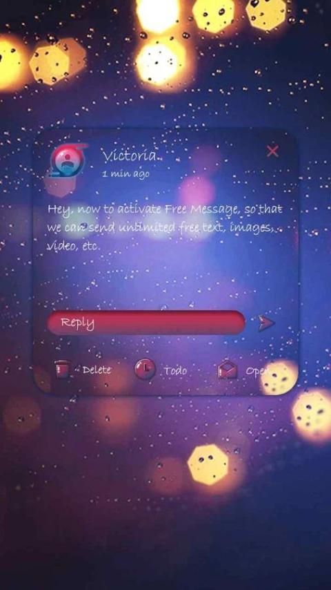 (FREE) GO SMS FEEL THEME скриншот 2