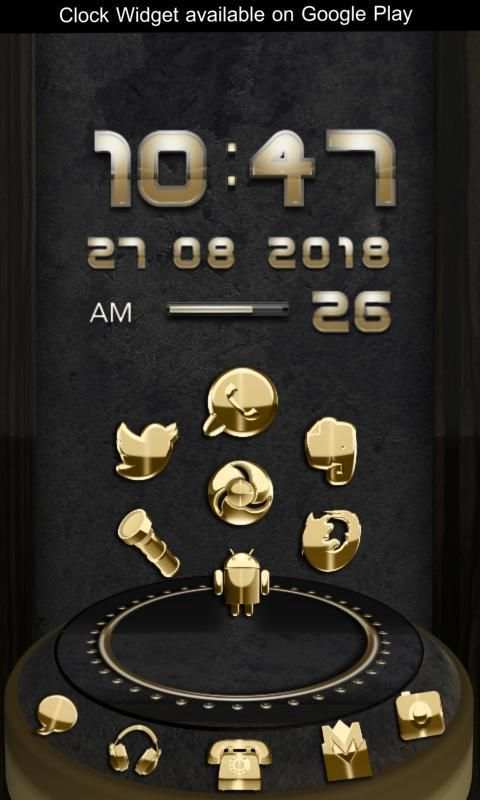 Gold Li Next Launcher theme screenshot 7