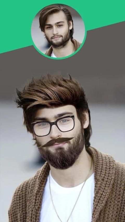 Man HairStyle Mustache Editor скриншот 3