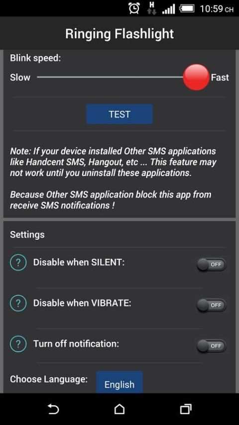 Ringing Flashlight screenshot 3