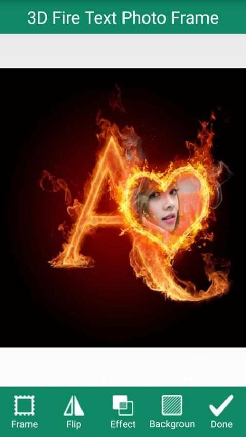 3D Fire Text Photo Frame скриншот 4