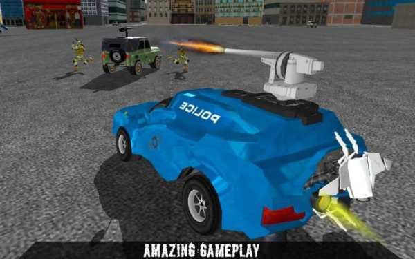 Flying Robot Police Car Driver screenshot 6