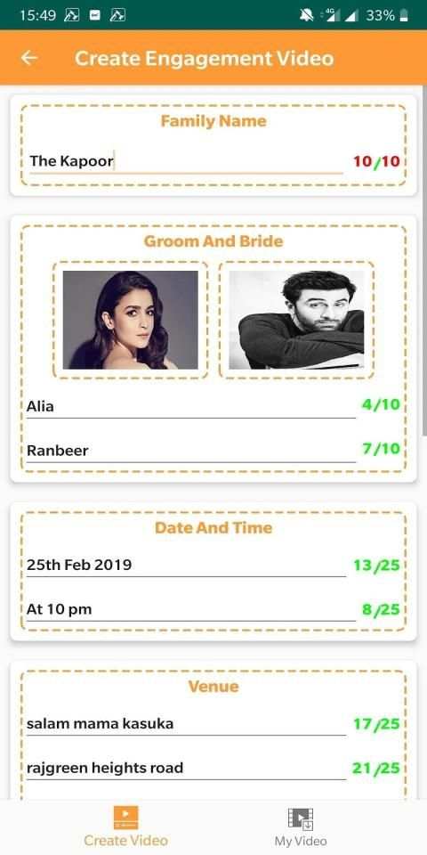 DesignerMe - Engagement Video & Card Maker स्क्रीनशॉट 4