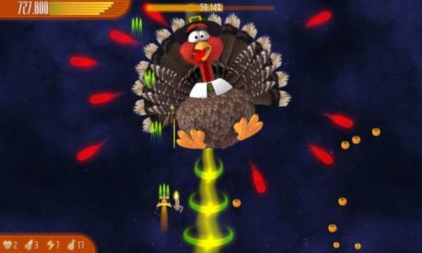 Chicken Invaders 4 Thanksgivin स्क्रीनशॉट 1