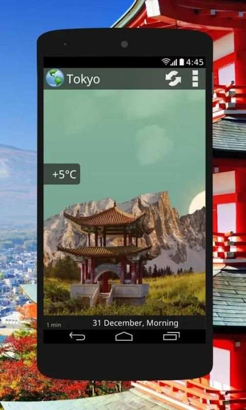 Animated Weather Widget, Clock screenshot 3