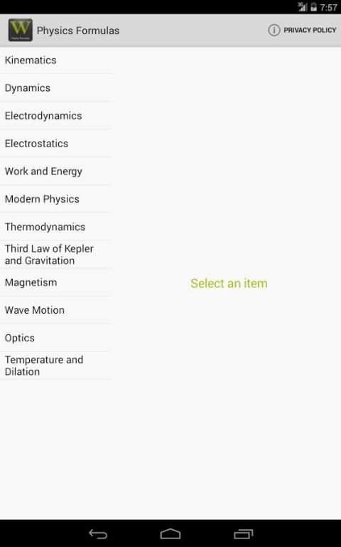 Physics Formulas скриншот 2