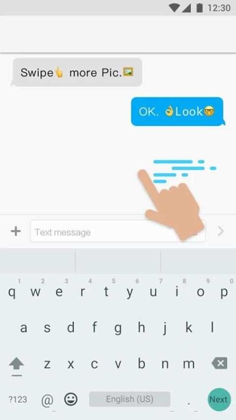White Theme Android Keyboard1 screenshot 2