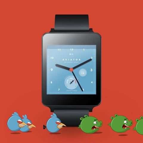Angry Birds Aviator Watch Face स्क्रीनशॉट 1