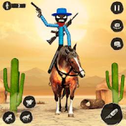 West Stickman Cowboy Gunfighter