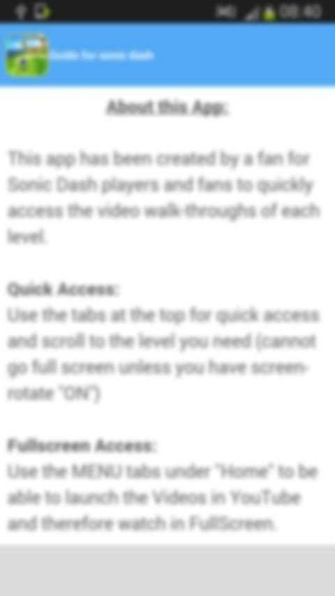 guide sonic dash PRO स्क्रीनशॉट 1