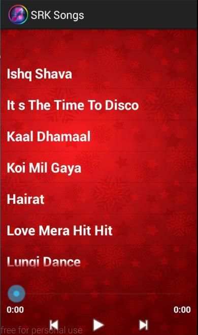 SRK Songs скриншот 1